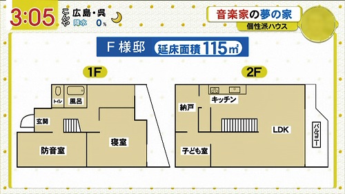 音楽一家が愉しく暮らす家（テレビで紹介されました）】  株式会社 